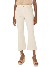 Liverpool Gia Glider Crop Flare with Back Pleat