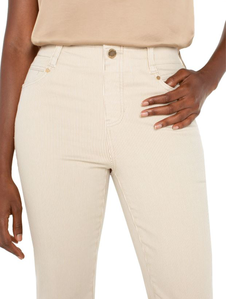 Liverpool Gia Glider Crop Flare with Back Pleat