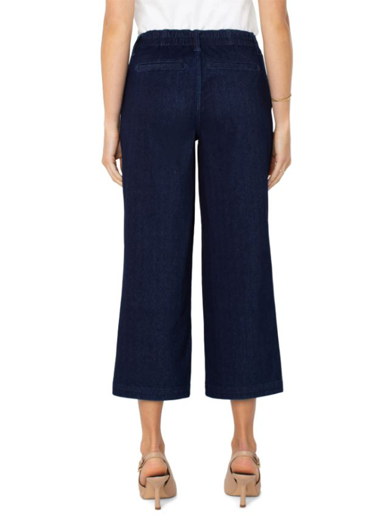 Liverpool Wide Leg Cargo Pant with Elastic Waistband