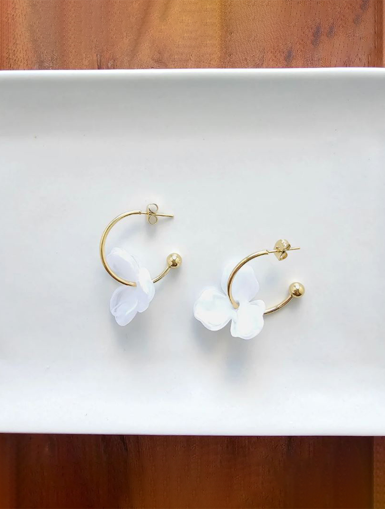 Magnolia Hoop Earrings