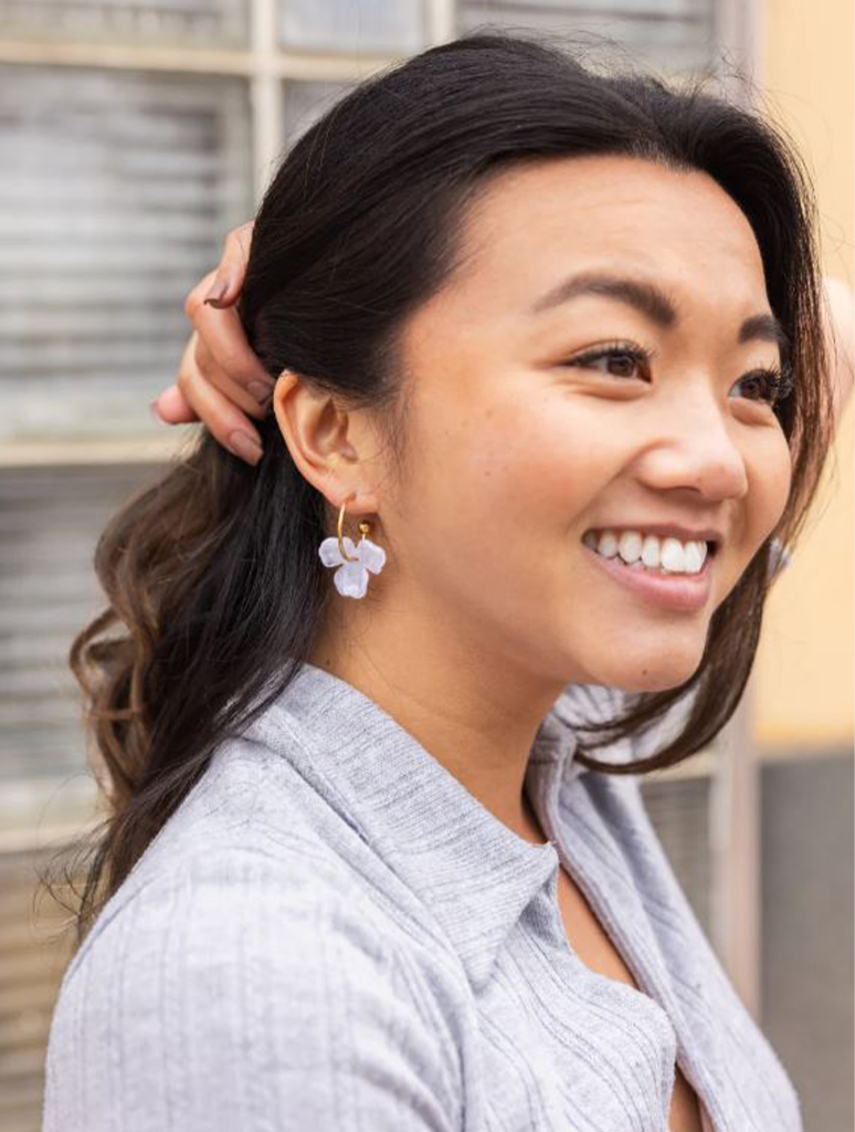 Magnolia Hoop Earrings`