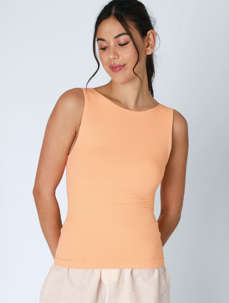 Clean Line Boat Neck Tank Top