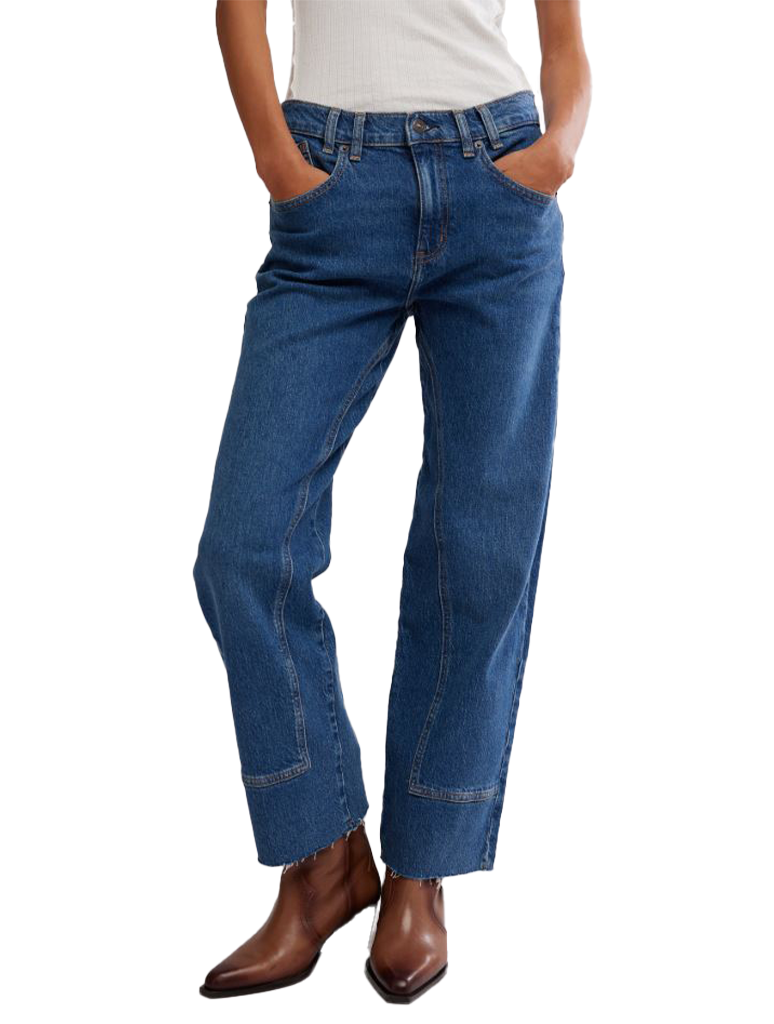 Free People Risk Taker Mid Rise Straight Jean