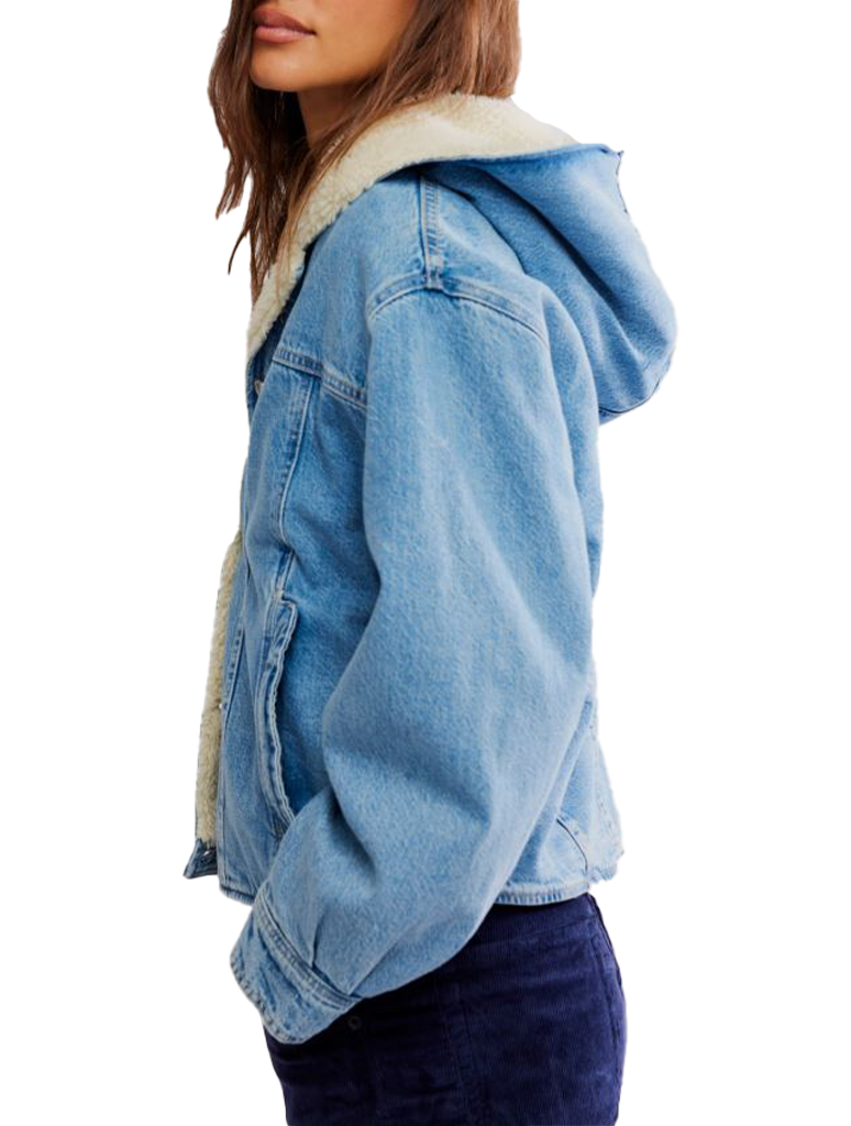 Free People Asher Cozy Denim Jacket