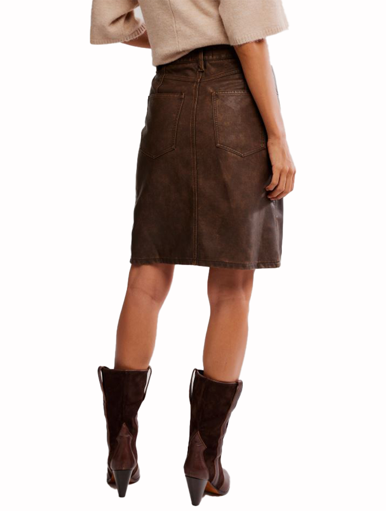 Free People Sycamore Vegan Midi Skirt