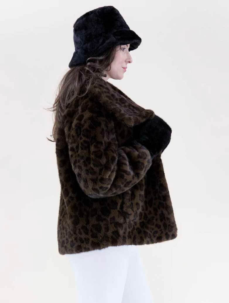 Wide Lapel Faux Fur Jacket
