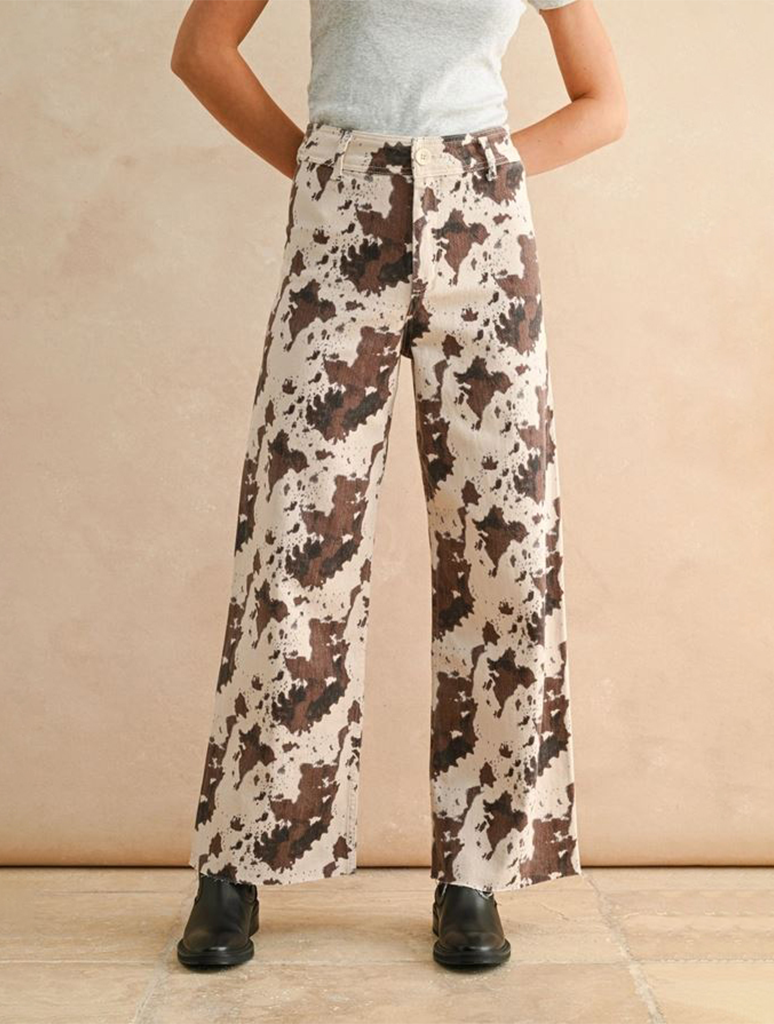 Cow Print Pants