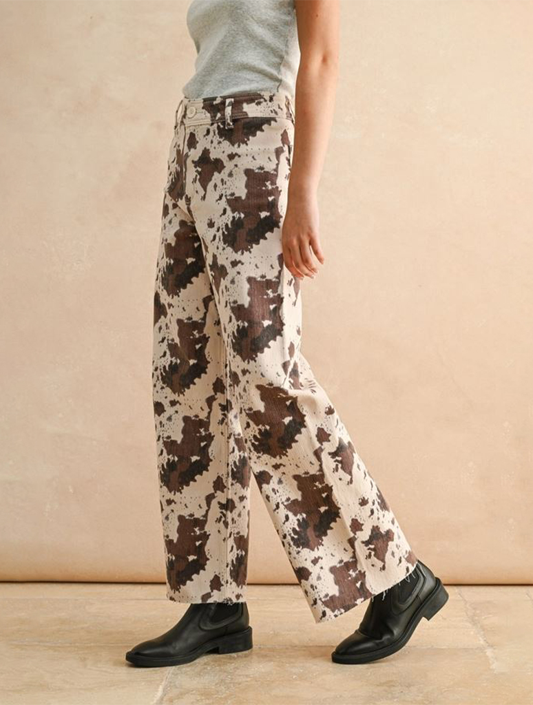 Cow Print Pants