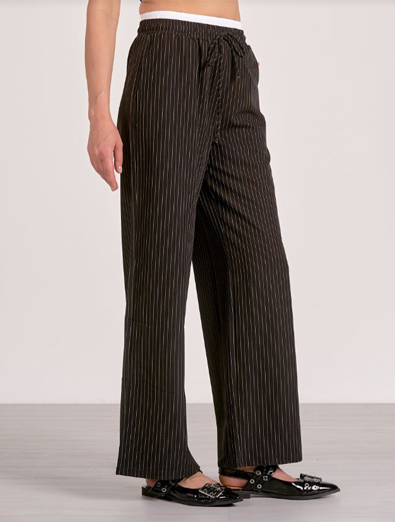 Double Waistband Pinstripe Trouser