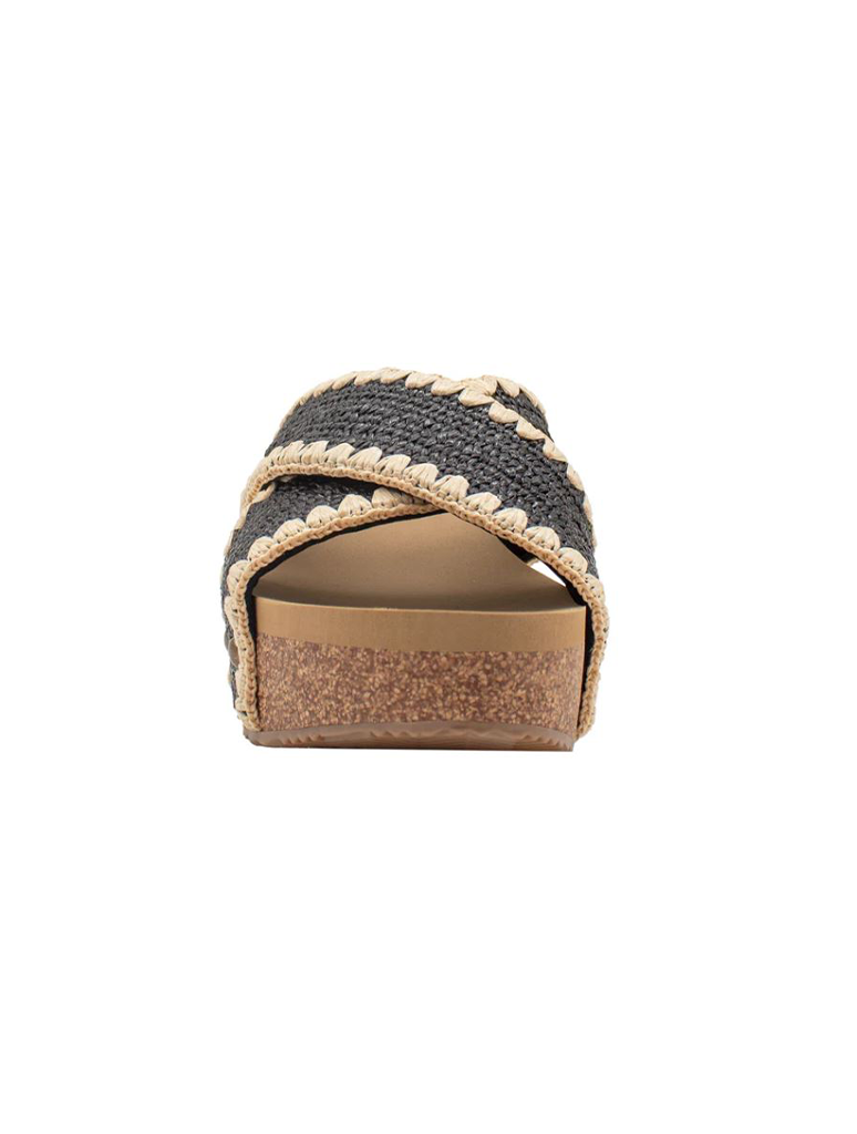 Volatile Antigua Woven Raffia Wedge Sandal