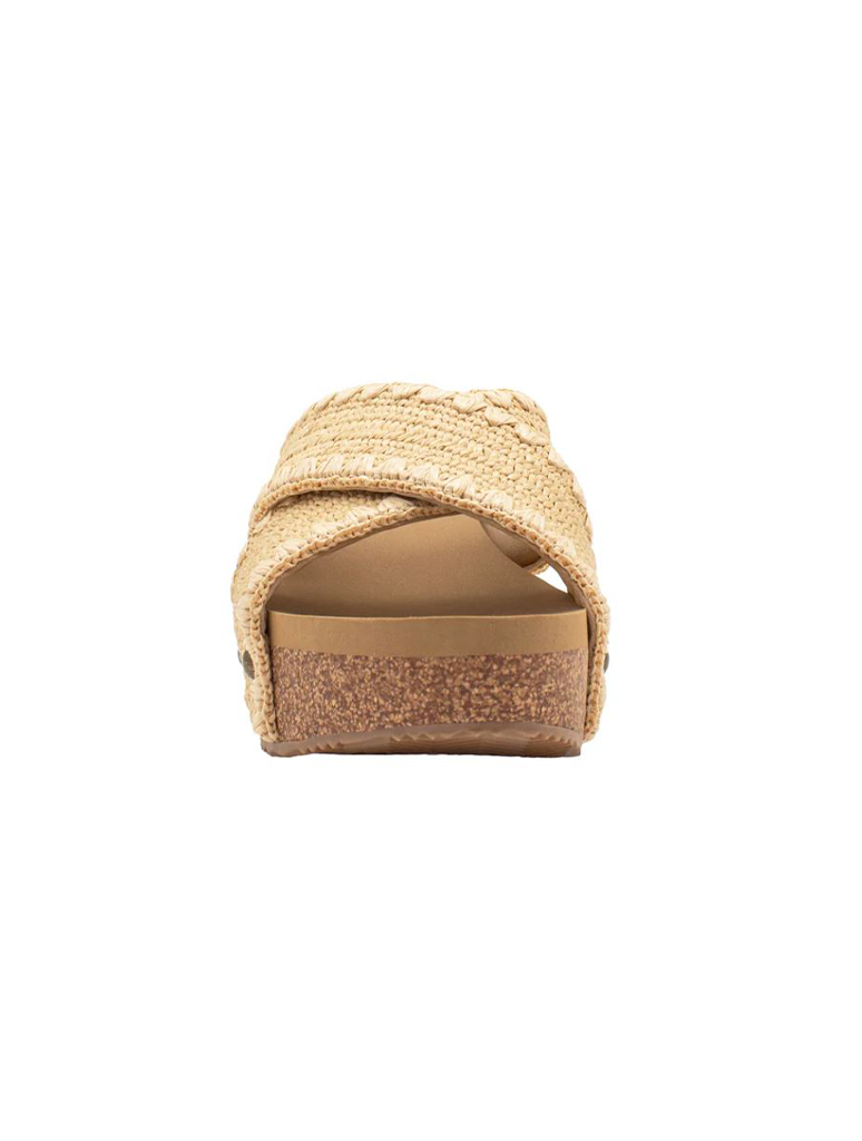 Volatile Antigua Woven Raffia Wedge Sandal