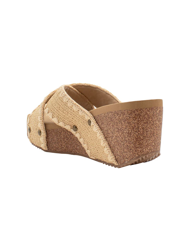 Volatile Antigua Woven Raffia Wedge Sandal