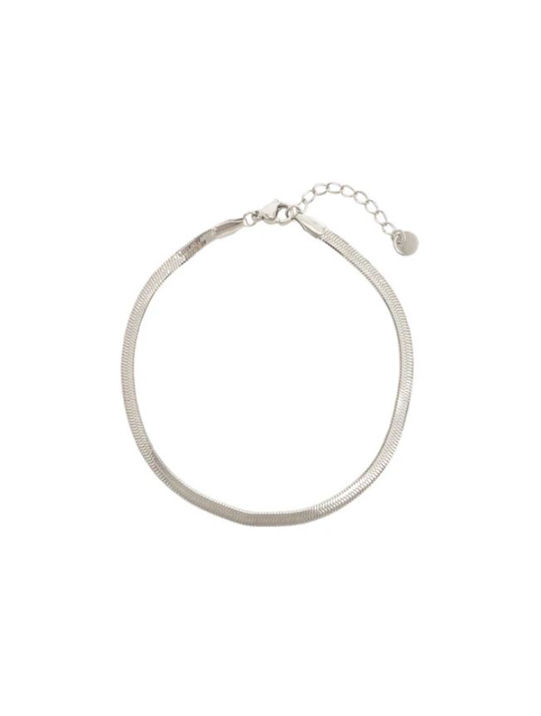 Water Resistant Herringbone Chain Anklet