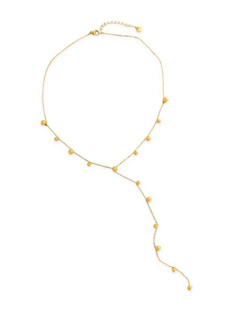 Water Resistant Beaded Lariat Necklace
