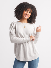 Textured Crew Neck Sweater