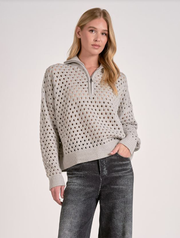 Quarter Zip Collared Knit Sweater