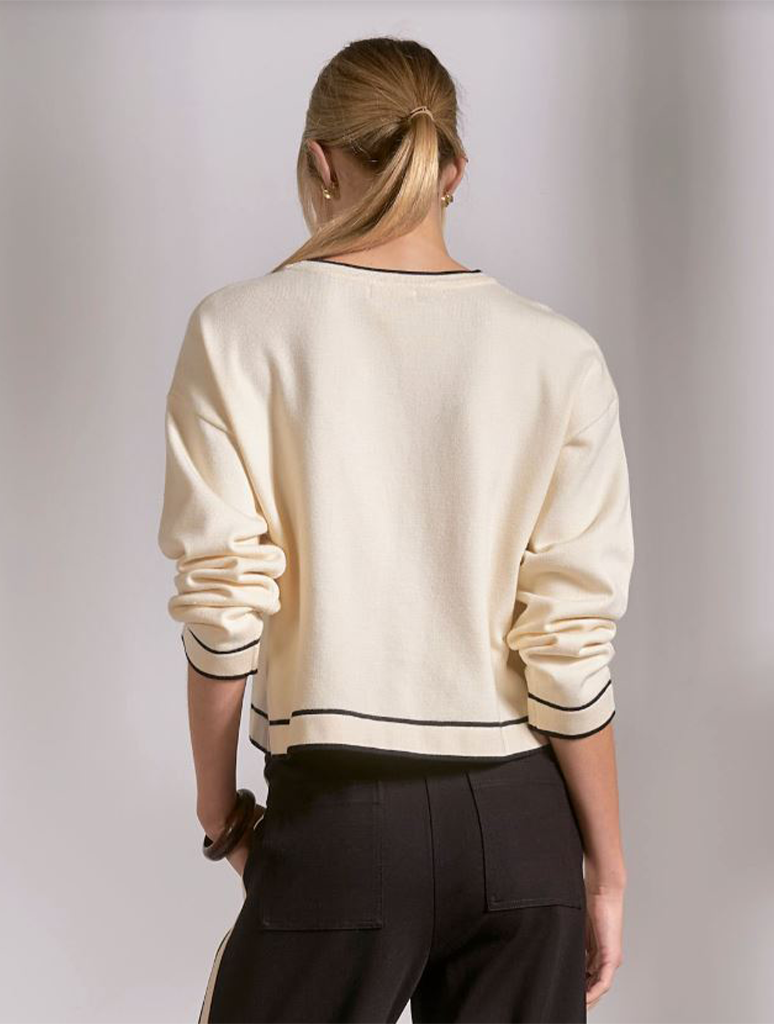Crewneck Sweater With Contrast