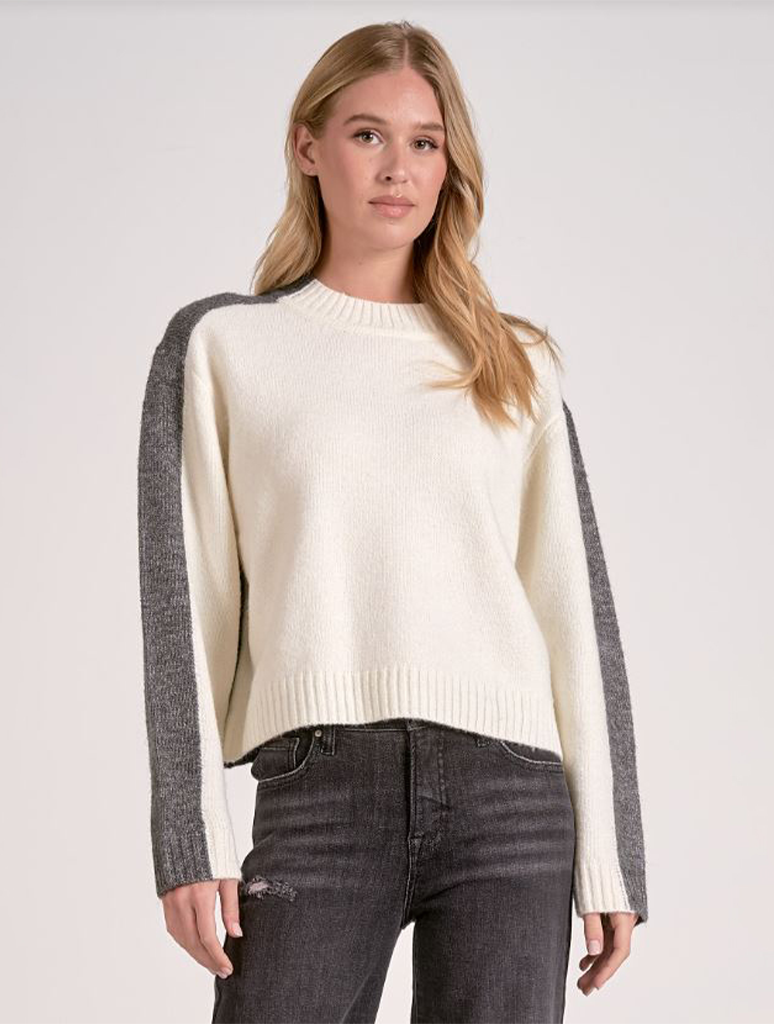 Colorblock Crewneck Sweater