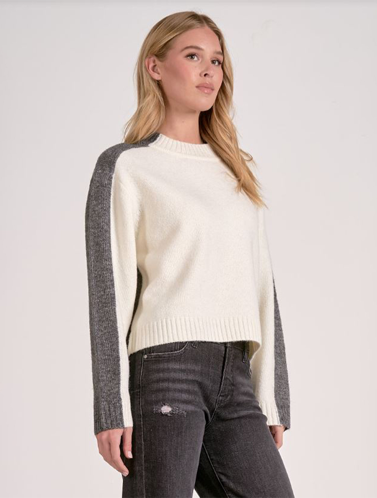 Colorblock Crewneck Sweater