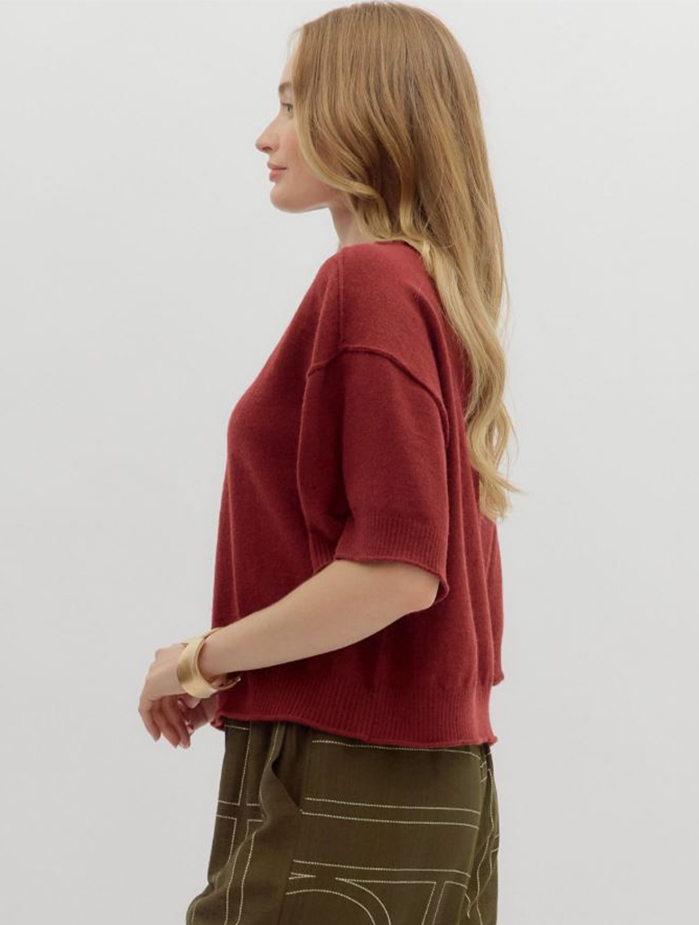 3/4 Wide Sleeve Knit Sweater