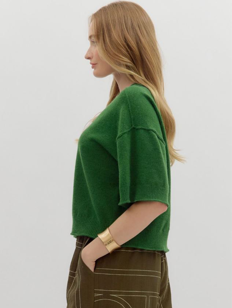 3/4 Wide Sleeve Knit Sweater