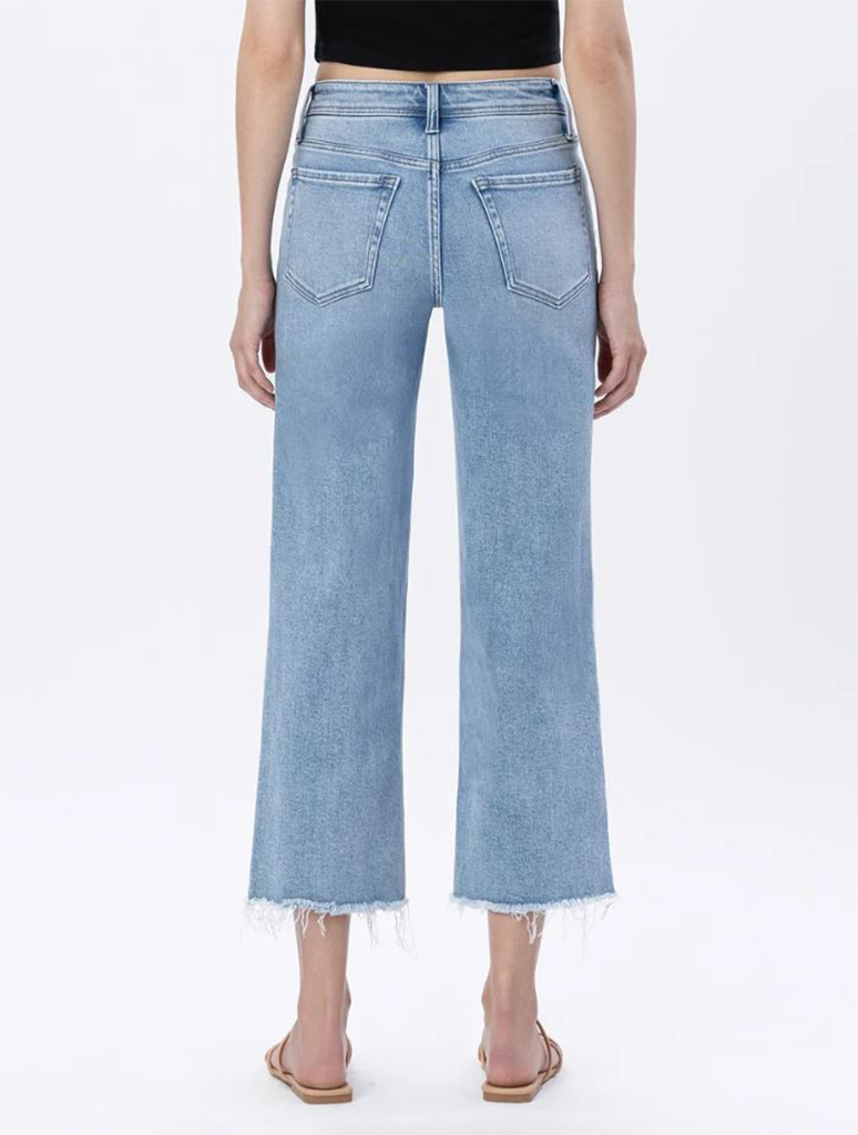 Vervet Aileah High Rise Crop Slim Wide Leg Jeans