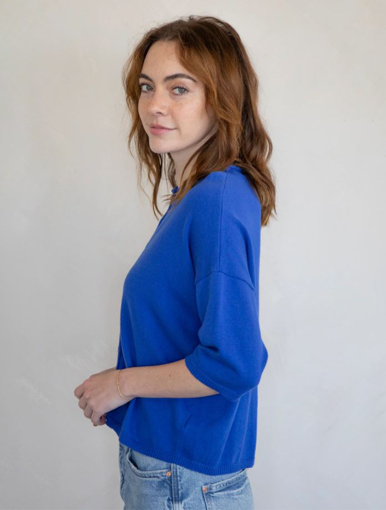 Short Sleeve Knit Cardigan