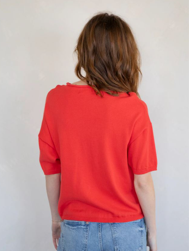 Short Sleeve Knit Cardigan