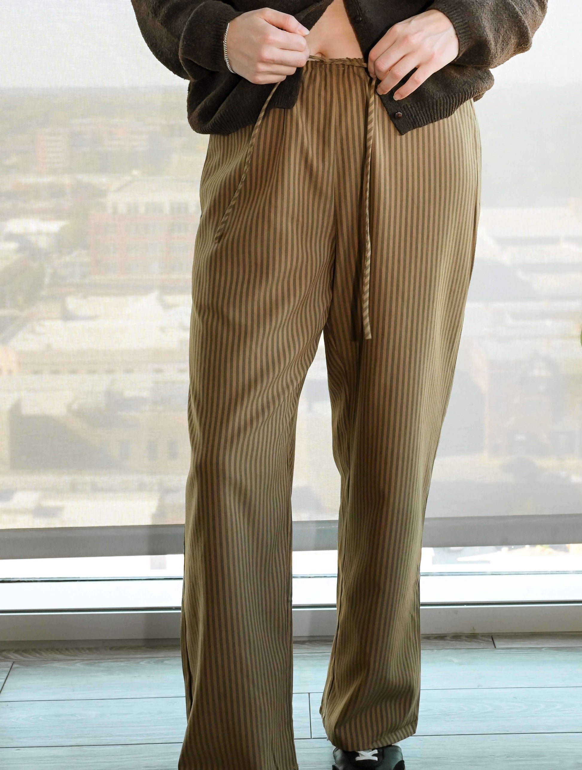 Striped Drawstring Pants