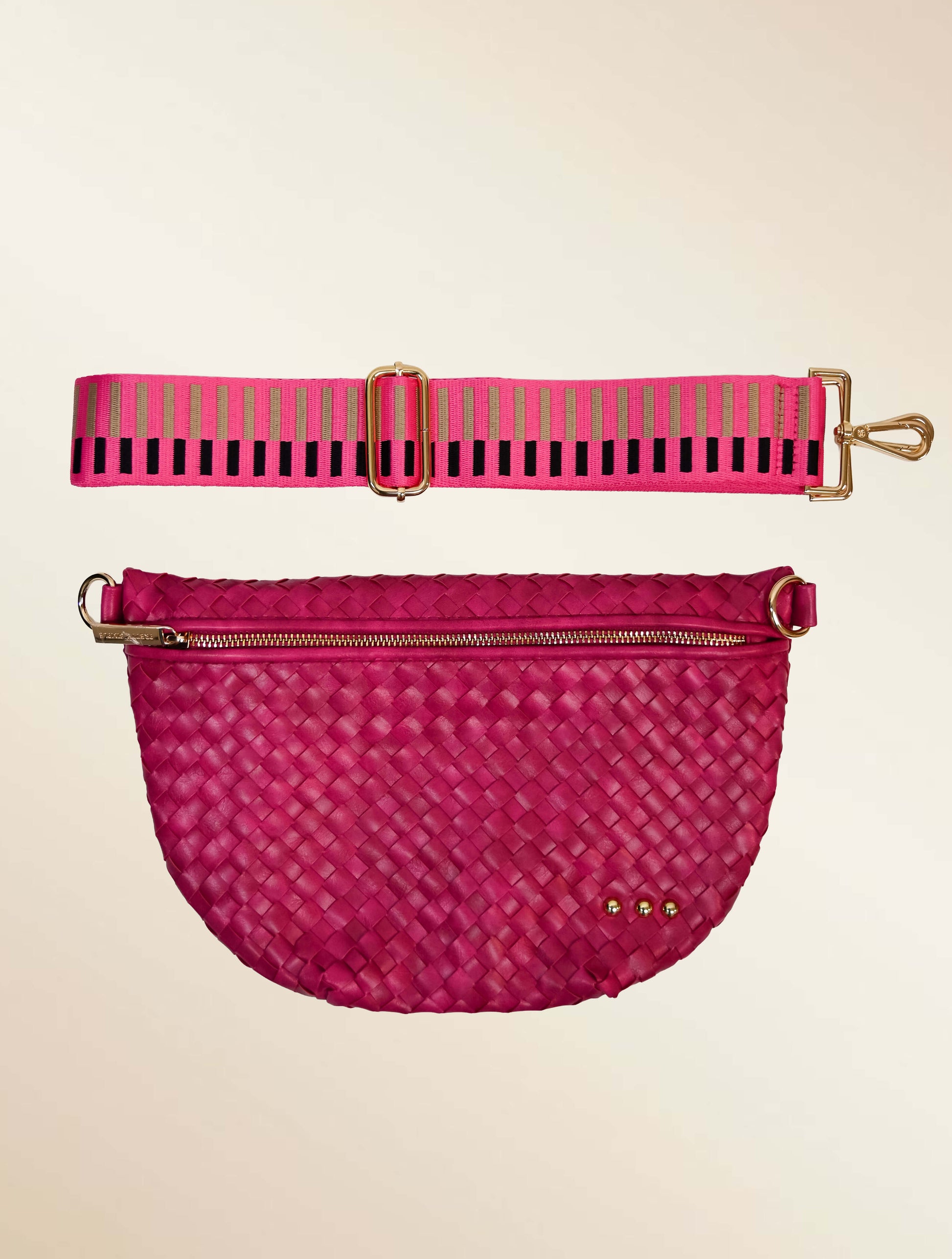 Westlyn Woven Bum Bag with Studded Detail