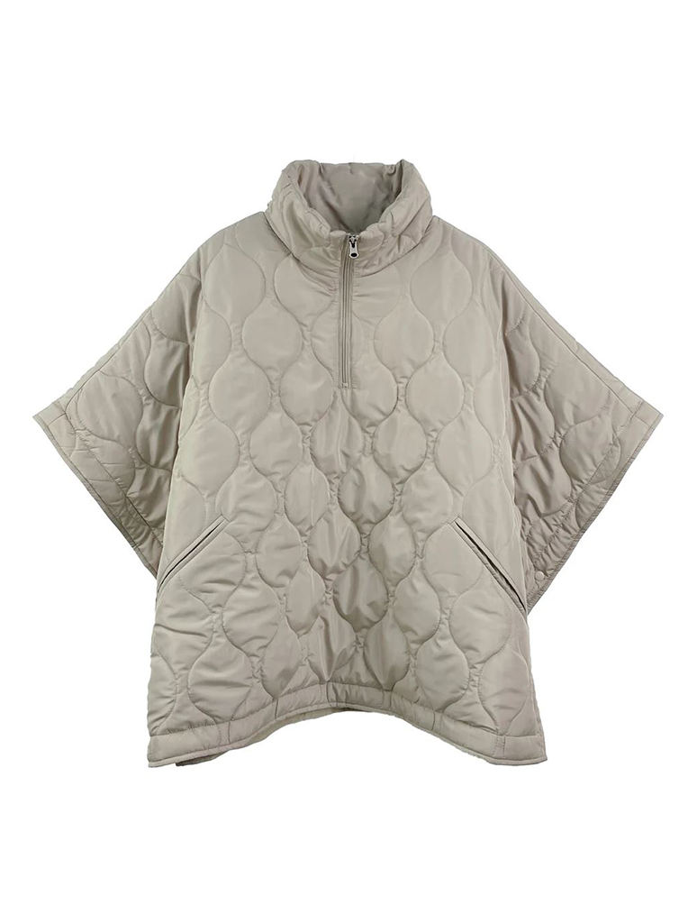 Quilted Puffer Poncho