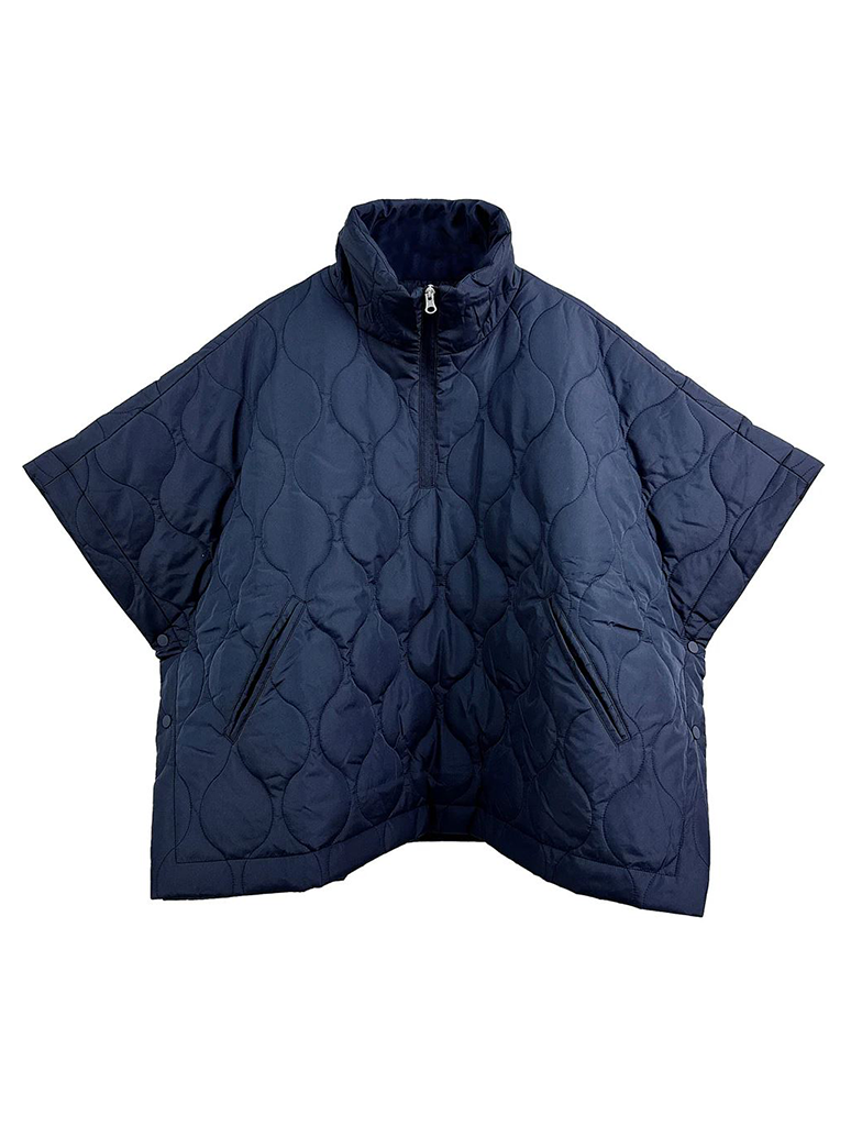 Quilted Puffer Poncho