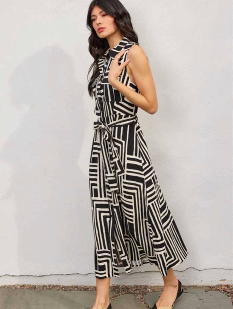 Runaway Sleeveless Shirt Dress