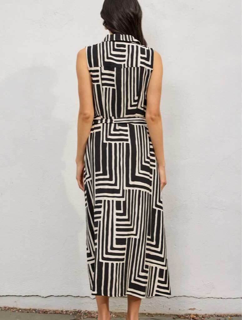 Runaway Sleeveless Shirt Dress