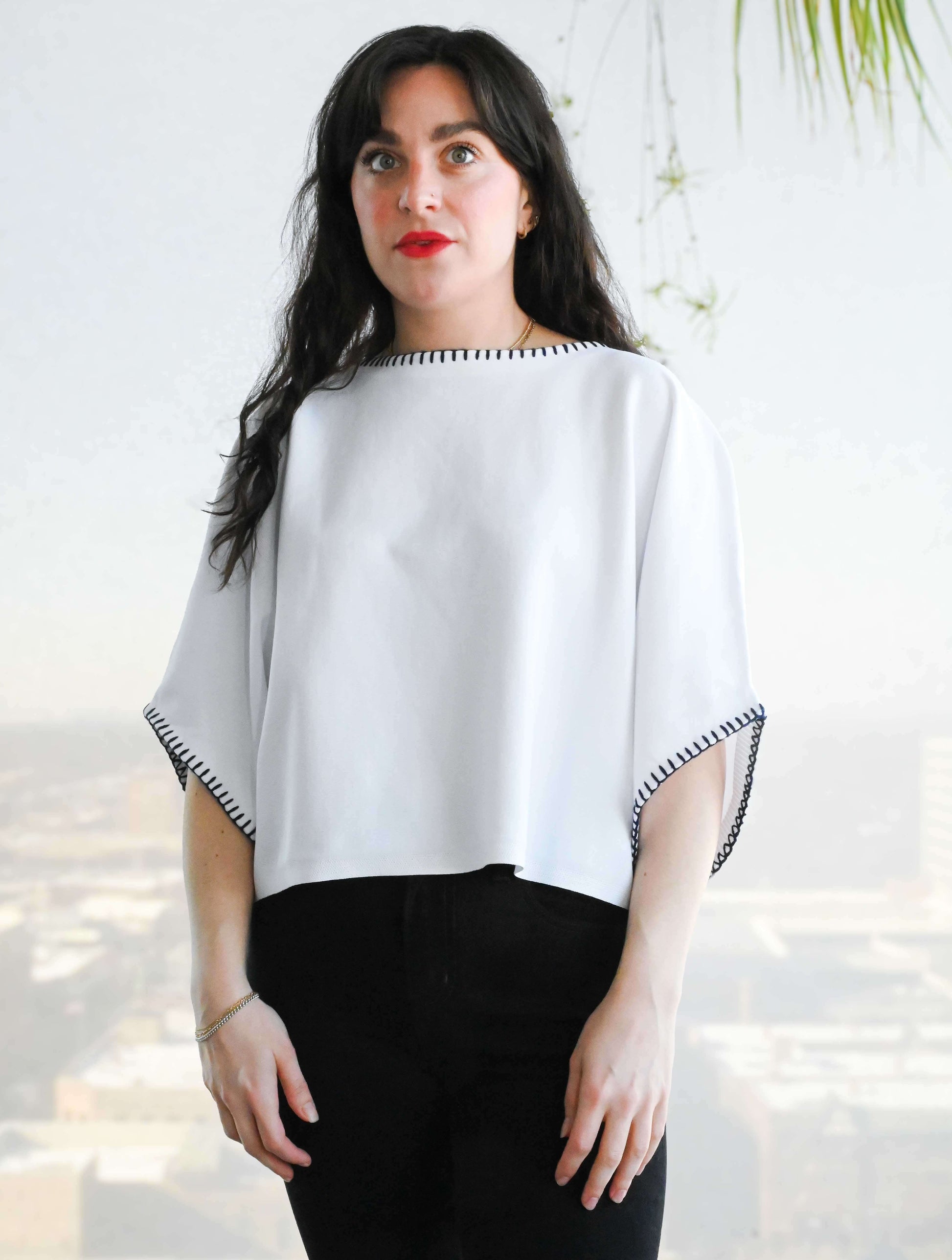 Solid Oversized Top