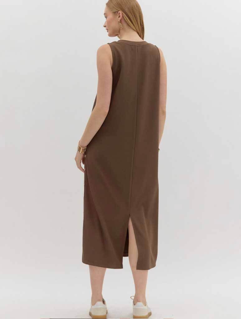 Side Button Detail Maxi Dress