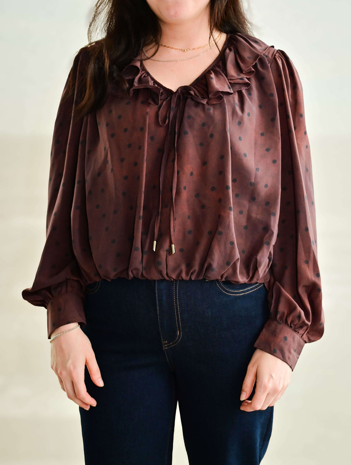 Polkadot Ruffle Top