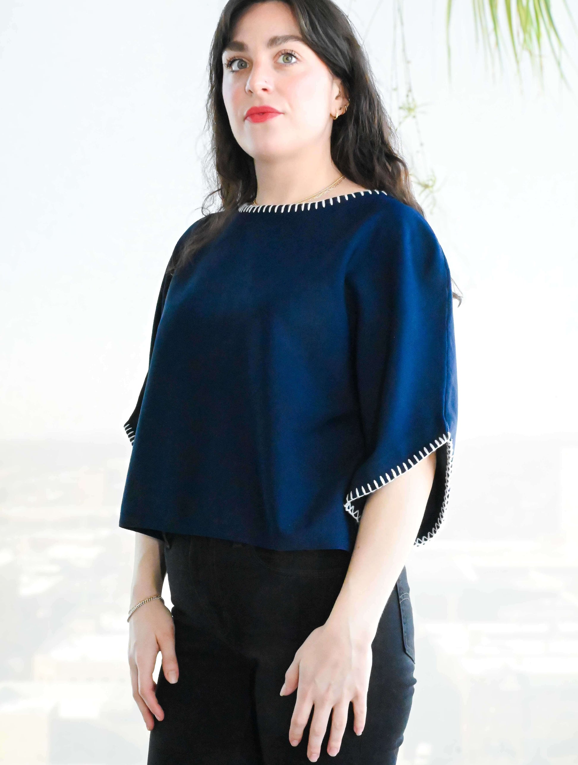 Solid Oversized Top