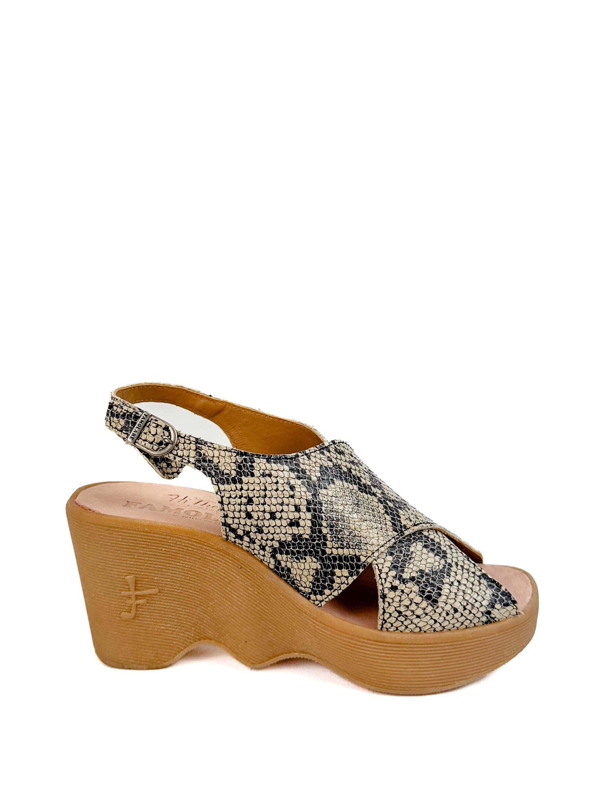 Famolare Cross Your Heart Wedge Sandal