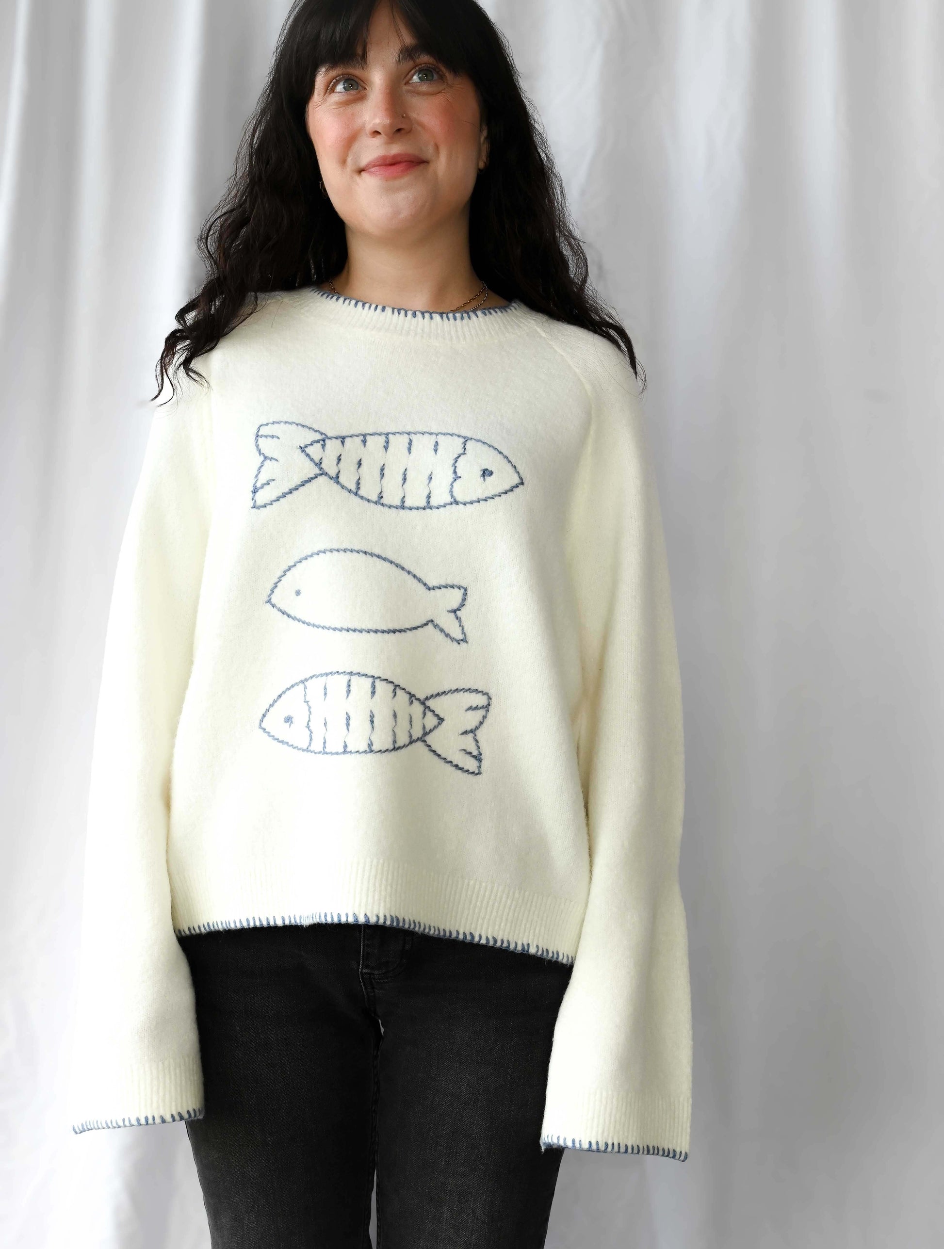 Stitched Fish Sweater
