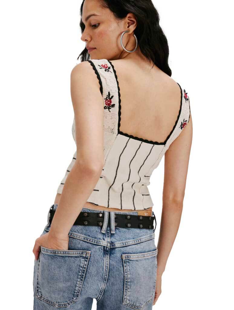 Free People Rose Bud Knit Top