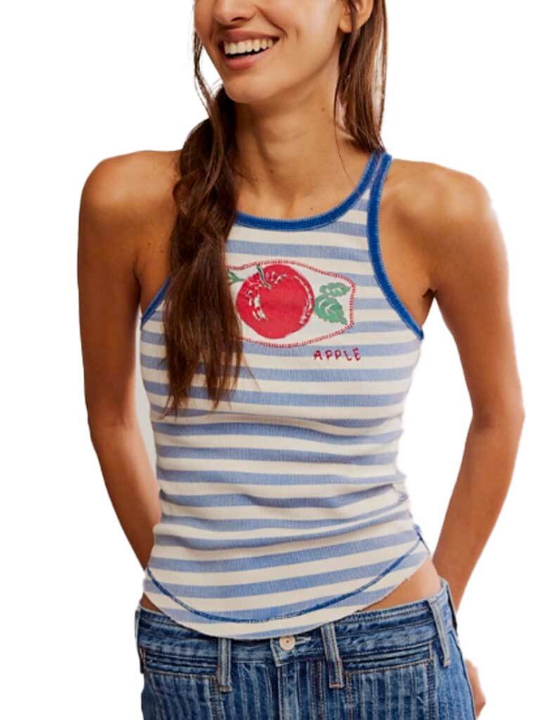 Free People Only One Ringer Graphic Tank
