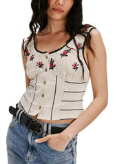 Free People Rose Bud Knit Top