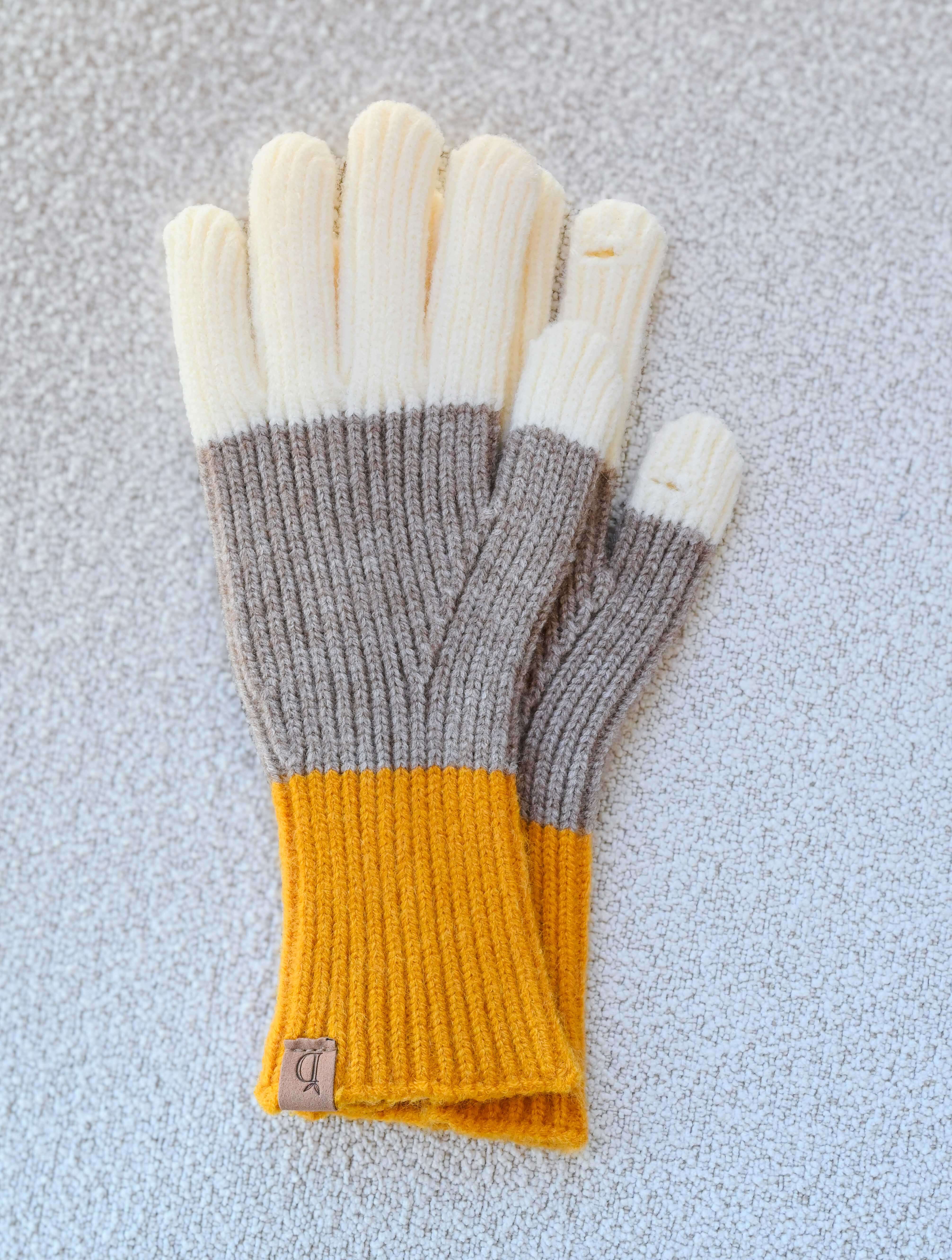 Trio Color Block Gloves