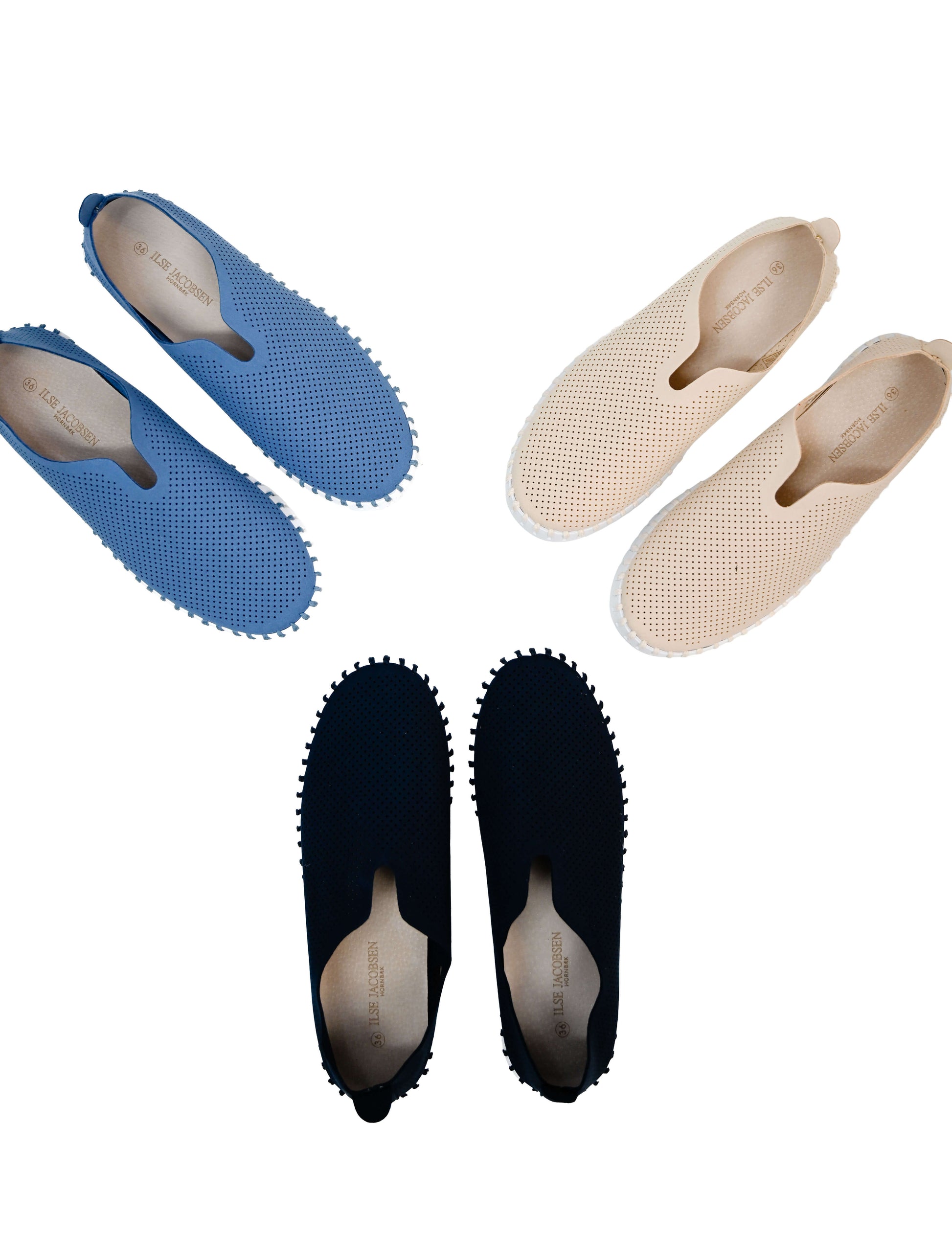 Ilse Jacobsen Tulip 0001 Perforated Slip-On Sneaker (Final Sale)*