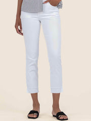 Kut From The Kloth Amy Crop Straight Leg- Roll Up Fray