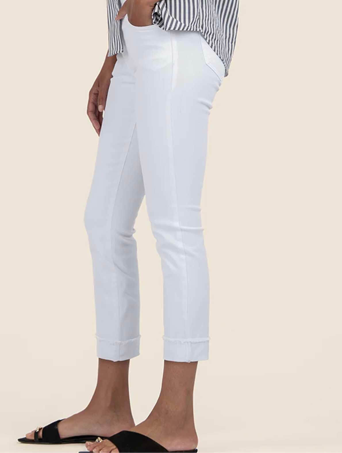 Kut From The Kloth Amy Crop Straight Leg- Roll Up Fray