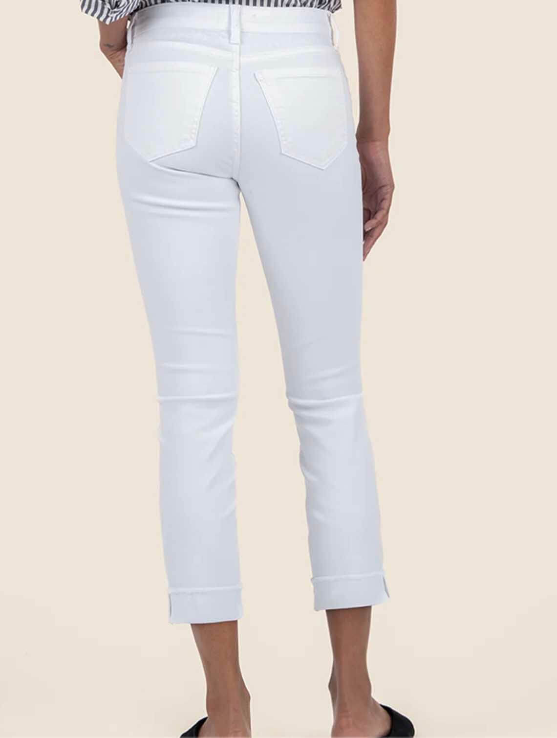 Kut From The Kloth Amy Crop Straight Leg- Roll Up Fray