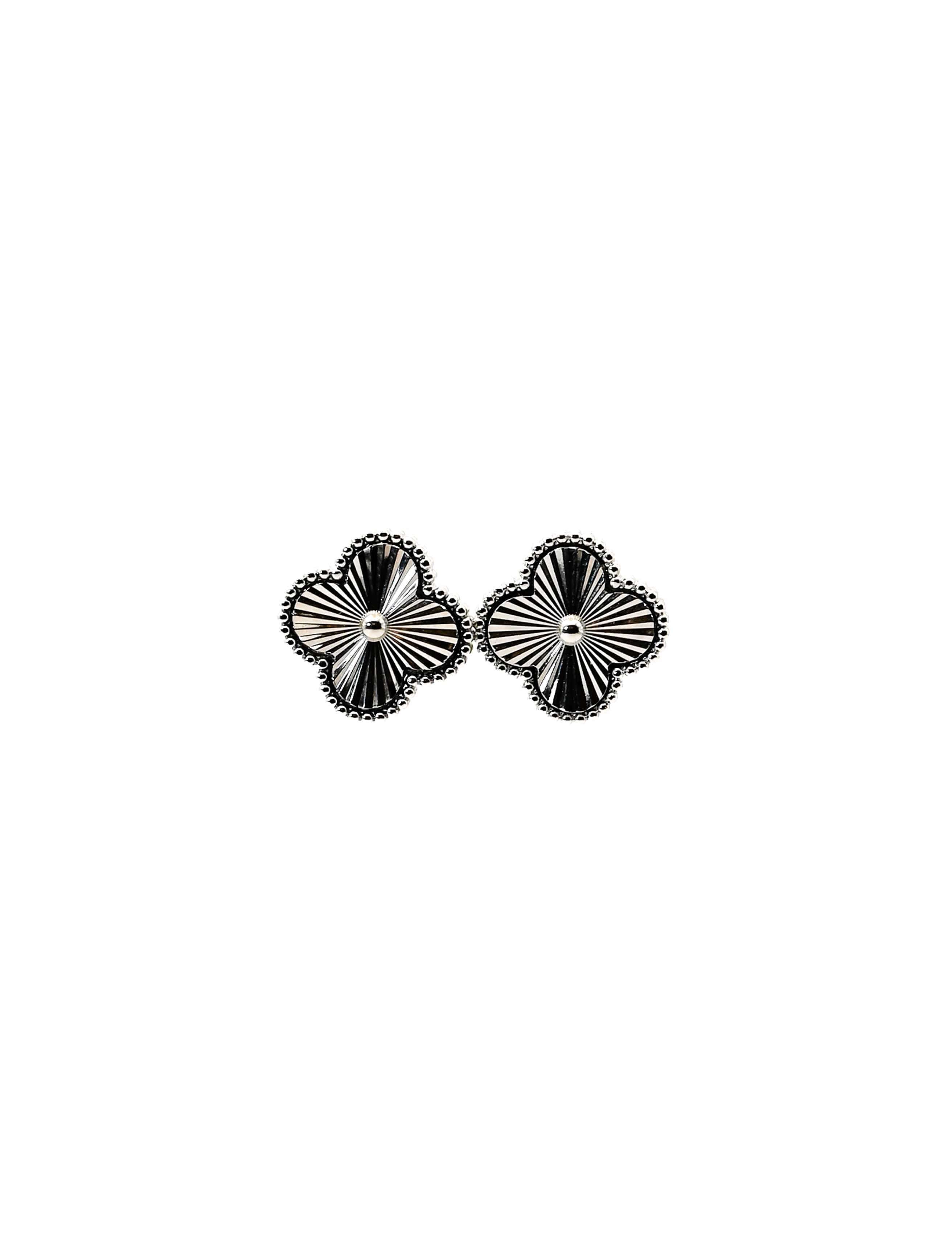 Radiant Clover Stud Earrings