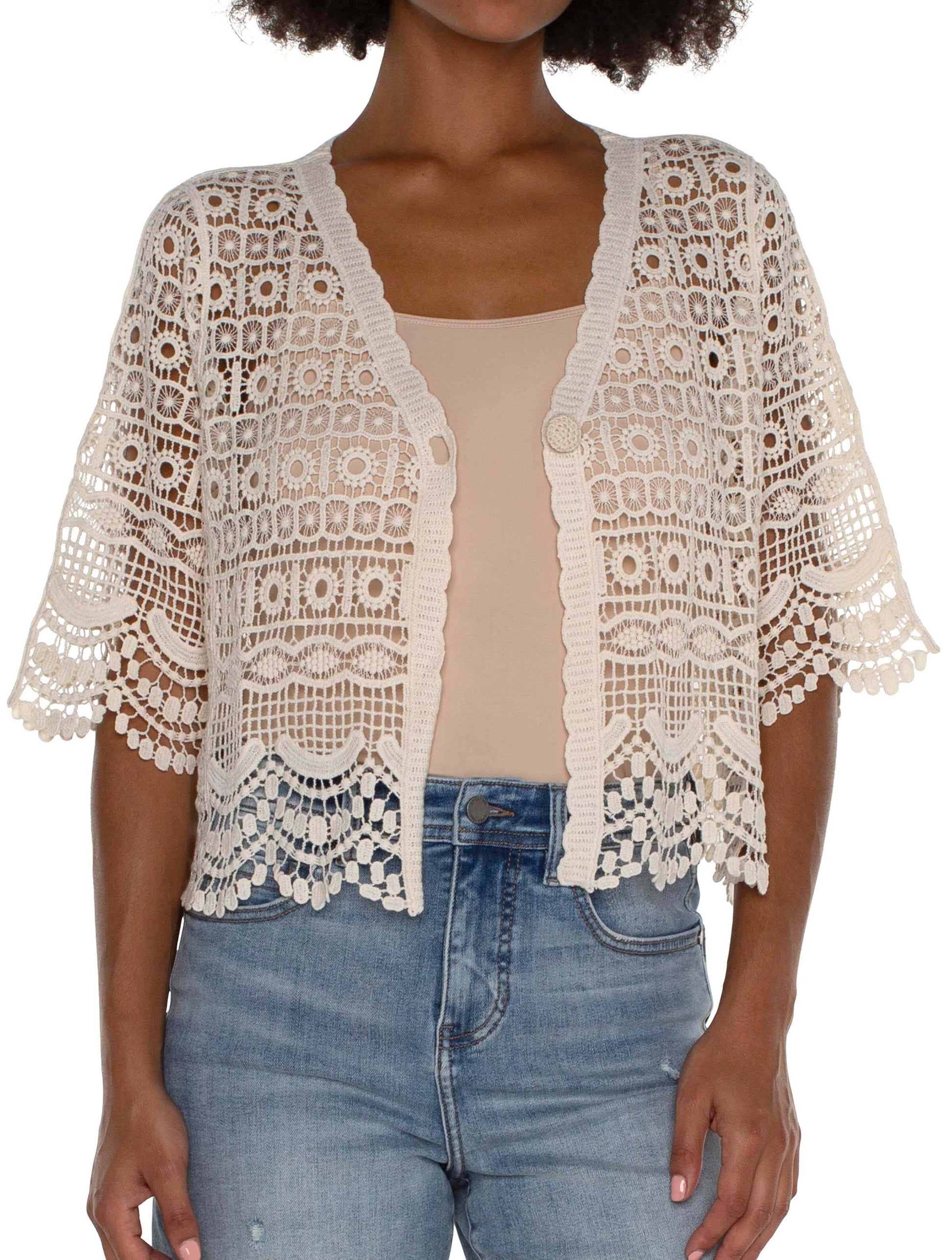 Liverpool Short Sleeve Lace Bolero